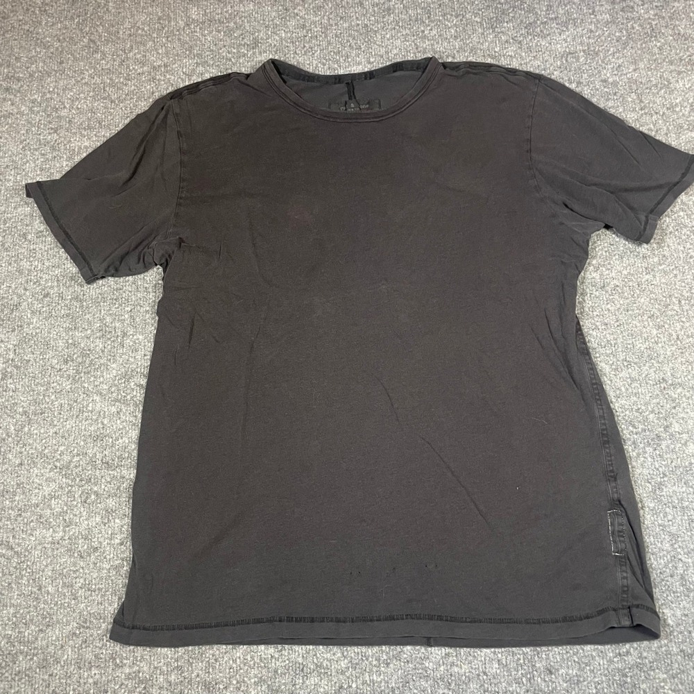 Rag & Bone T-Shirt Mens Medium Black Short Sleeve Center Back Seam Tee